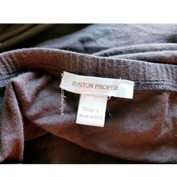 BOSTON PROPER *BROWN* STRETCH KNIT HIGH SLIT MAXI SKIRT SZ L - Picture 5 of 5